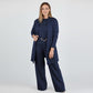 💥Offerta speciale: 50% di sconto-Elegante cardigan lungo, top e pantaloni, set di 3 pezzi