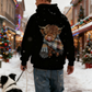 💖SALDI DI NATALE 50% DI SCONTO!!🎁Simpatica felpa con cappuccio foderata in pile Highland Cow🦬2