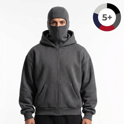 🎁 Offerta speciale 50% DI SCONTO 🔥 Felpa con cappuccio e zip Ninja per uomo e donna - Protezione completa