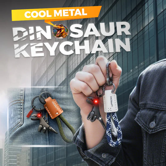 🦖🔑Lega di alluminio Dinosauro Charm accoppiato con un braccialetto tessuto a mano