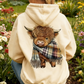 💖SALDI DI NATALE 50% DI SCONTO!!🎁Simpatica felpa con cappuccio foderata in pile Highland Cow🦬2
