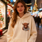 💖SALDI DI NATALE 50% DI SCONTO!!🎁Simpatica felpa con cappuccio foderata in pile Highland Cow🦬2