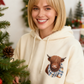💖SALDI DI NATALE 50% DI SCONTO!!🎁Simpatica felpa con cappuccio foderata in pile Highland Cow🦬2