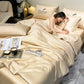 High-grade comfortable skin-friendly ice silk quilt Set