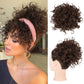 Chignon Riccio Corto con Elastico a Coulisse