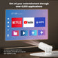 [Holycode] Proiettore Portatile Esterno con WiFi e Bluetooth, Mirroring Schermo Wireless per Uso Domestico ed Esterno, Mini Proiettore 4K con Audio 4K