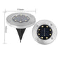 🔥Luce da Terra Solare in Acciaio Inox con 8 LED