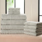 Set Asciugamani 3 Pezzi Home Reflections 100% Cotone – Trama e Tinta Unita