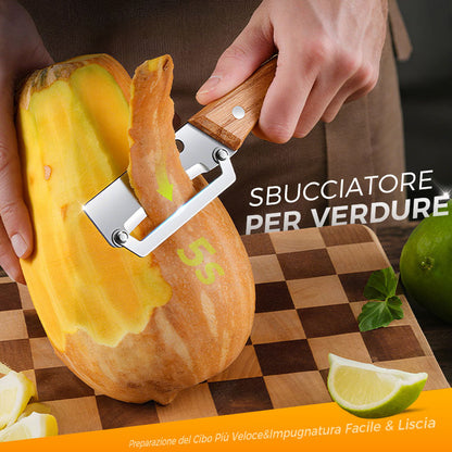 Peeler vegetale multifunzionale per cucina