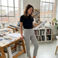 🔥 2026 Nuovo arrivo 💕 Pantaloni elasticizzati a vita alta con tasche con cerniera per donna