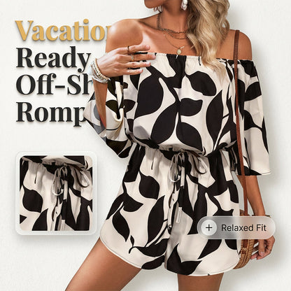 🌊SOLDI ESTIVI 57% OFF 💖Tuta Corta da Donna con Spalle Scoperte