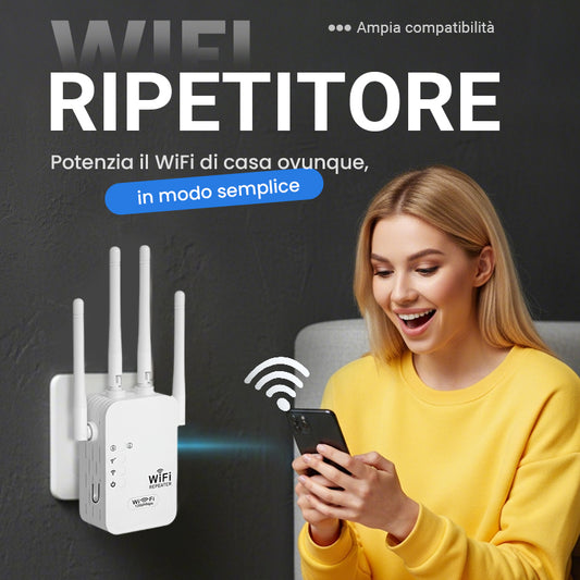 🎁Ultimo giorno: sconto del 49%! 🔥 Amplificatore Wi-Fi 2025 – 1200 Mbit/s, dual band (5 GHz / 2,4 GHz) 📶 Amplificazione massima del segnale – connessione stabile in tutta la casa!