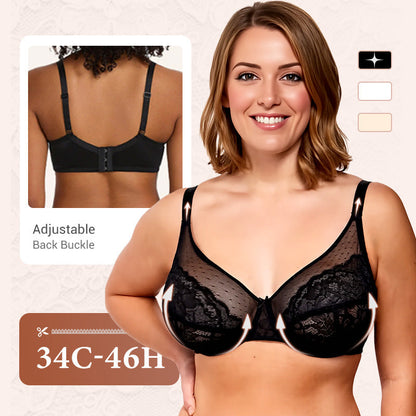 ⏳Sconto del 50% per un periodo limitato💥Reggiseno minimalista in pizzo con copertura completa, disponibile in tutte le taglie