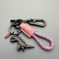 🦖🔑Lega di alluminio Dinosauro Charm accoppiato con un braccialetto tessuto a mano