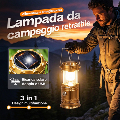 ✨Lanterna da campeggio retrattile ad energia solare⛺️