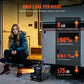 Riscaldatore diesel da 8 kW, riscaldatore d'aria diesel tutto in uno da 12 V/24 V, controllo tramite APP Bluetooth, telecomando e schermo di visualizzazione, allarme CO, riscaldatore diesel portatile orizzontale a riscaldamento rapido per veicoli, garage