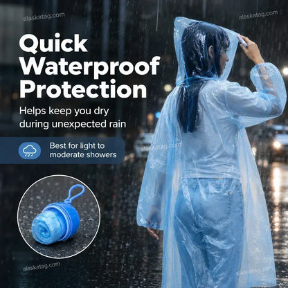 ☔ Impermeabile Portatile Ultraleggero – Compatto & Tascabile | Protezione Immediata dalla Pioggia | 8 Colori | Ideale per Viaggi & Uso Quotidiano 🌧️✅