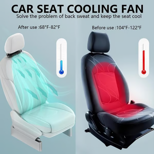 ❄️ Ventilatore del sedile auto Dual Turbo USB - Ventilatore del cuscino posteriore ad alta potenza del vento