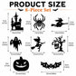 🎃 Decorazioni Halloween LED a Silhouette da Parete a Batteria – Impermeabili, Adesive, Fantasmi/Zucche/Pipistrelli & Altro 🕷️✨