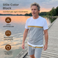 🏖️👕 Completo sportivo estivo da uomo color-block: t-shirt traspirante e pantaloncini con coulisse, due pezzi.