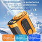 Ventilatore portatile con clip da cintura, 5000 mAh, può essere agganciato sotto una camicia per l'utilizzo, ventilatore portatile con clip di raffreddamento in stile cintura.
