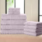 Set Asciugamani 3 Pezzi Home Reflections 100% Cotone – Trama e Tinta Unita
