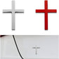 🚗✝️ 3D stereo croce adesivo in metallo