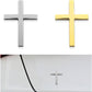 🚗✝️ 3D stereo croce adesivo in metallo