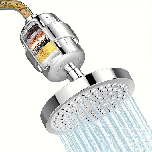 Un sistema di filtrazione a 20 stadi rimuove il cloro e le sostanze nocive, fornendo acqua addolcita per i soffioni della doccia del bagno.