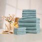 Set Asciugamani 3 Pezzi Home Reflections 100% Cotone – Trama e Tinta Unita
