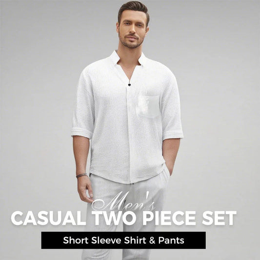Uomo di moda cotone biancheria Top & pantaloni set a due pezzi 🎉 GRANDE VENDITA