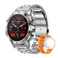 Orologio intelligente  T3 con chiamate, durata della batteria di 50 giorni, display AMOLED da 1,43 inch, impermeabile da 50 m, corpo completamente in metallo, assistente AI, per Android e iOS, fitness tracker, orologio intelligente da uomo