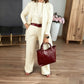 💥Offerta speciale: 50% di sconto-Elegante cardigan lungo, top e pantaloni, set di 3 pezzi