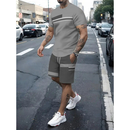 👕 SCONTO DEL 50% A TEMPO LIMITATO! ✨ Completo da uomo 2 pezzi – Color Block, 6 colori, S-5XL, con coulisse 🩳
