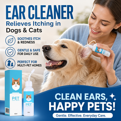 🐶🐱 Solution nettoyante auriculaire – Soulage les démangeaisons, nettoie en douceur les oreilles des chiens et chats 🌿✨
