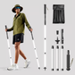 Bastoncini da trekking tattici luminosi – Bastoncini da escursionismo pieghevoli e leggeri con LED
