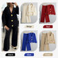Maglione con Bottoni da Donna e Pantaloni a Gamba Larga Set di 2 Pezzi