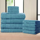 Set Asciugamani 3 Pezzi Home Reflections 100% Cotone – Trama e Tinta Unita