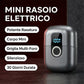 Mini rasoio elettrico con display LED, fori di rasatura multipli, potente ed efficiente.
