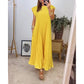 Pleated Simple Solid Color Dress