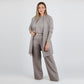💥Offerta speciale: 50% di sconto-Elegante cardigan lungo, top e pantaloni, set di 3 pezzi