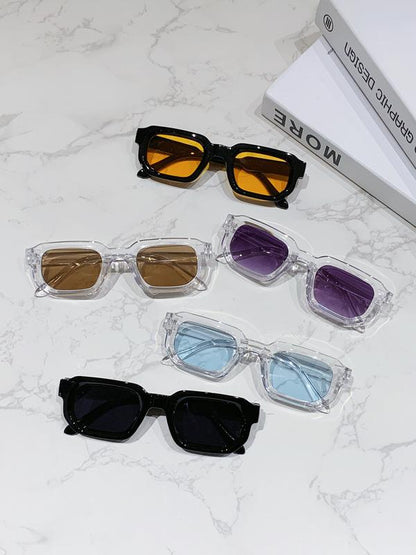 Occhiali da sole unisex con montatura spessa e quadrata