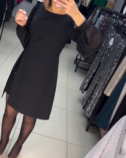 Elegant Puff Sleeve Dress