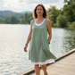 ⏰Saldo ultimo giorno -50%💃Abito t-shirt falso due pezzi da donna – taglio morbido e senza maniche