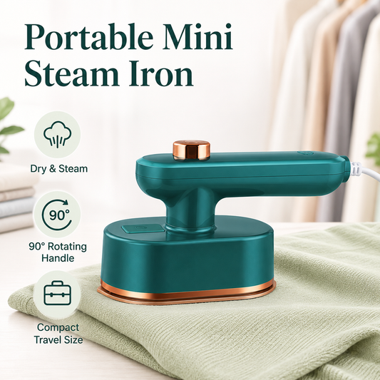 ⏳🔥OFFERTA LIMITATA 50% DI SCONTO! 👕 Mini Ferro da Stiro a Vapore Portatile – Rapido, Facile e Senza Grinze ✨