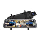 Telecamera da cruscotto integrata nello specchietto retrovisore da 10" 1080P - Visione notturna e modalità parcheggio per DVR auto - Include scheda di memoria da 64 GB