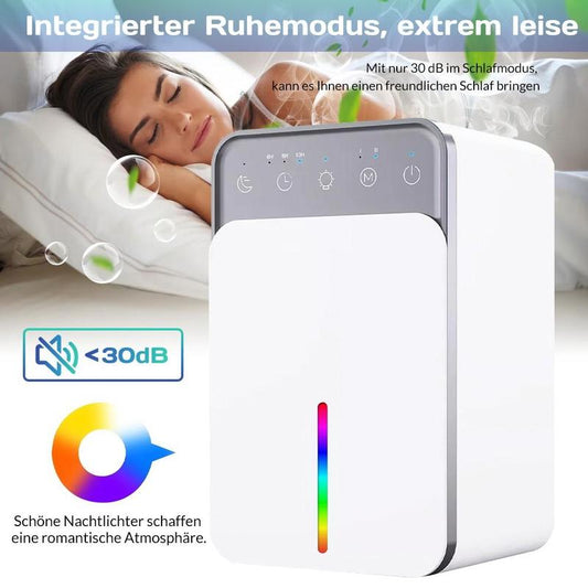 Desumidificatore intelligente da 28W - 220V con illuminazione multicolore e timer programmabile - basso consumo energetico, funzionamento silenzioso