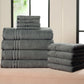 Set Asciugamani 3 Pezzi Home Reflections 100% Cotone – Trama e Tinta Unita