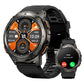 Orologio intelligente  T3 con chiamate, durata della batteria di 50 giorni, display AMOLED da 1,43 inch, impermeabile da 50 m, corpo completamente in metallo, assistente AI, per Android e iOS, fitness tracker, orologio intelligente da uomo