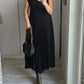 Pleated Simple Solid Color Dress